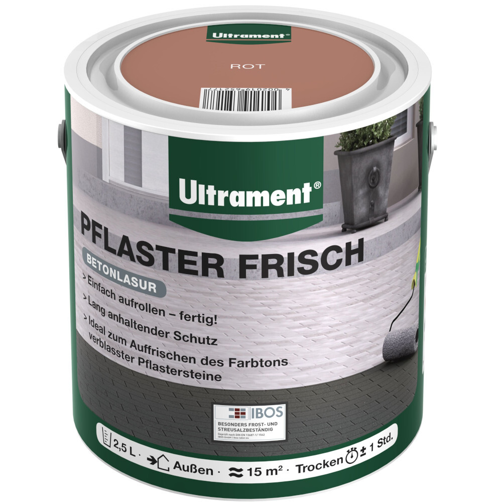 Ultrament Betonlasur Pflaster Frisch 2,5 Liter rot image number 0
