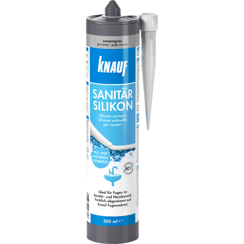 Knauf Sanitär-Silikon 300 ml zementgrau image number 0