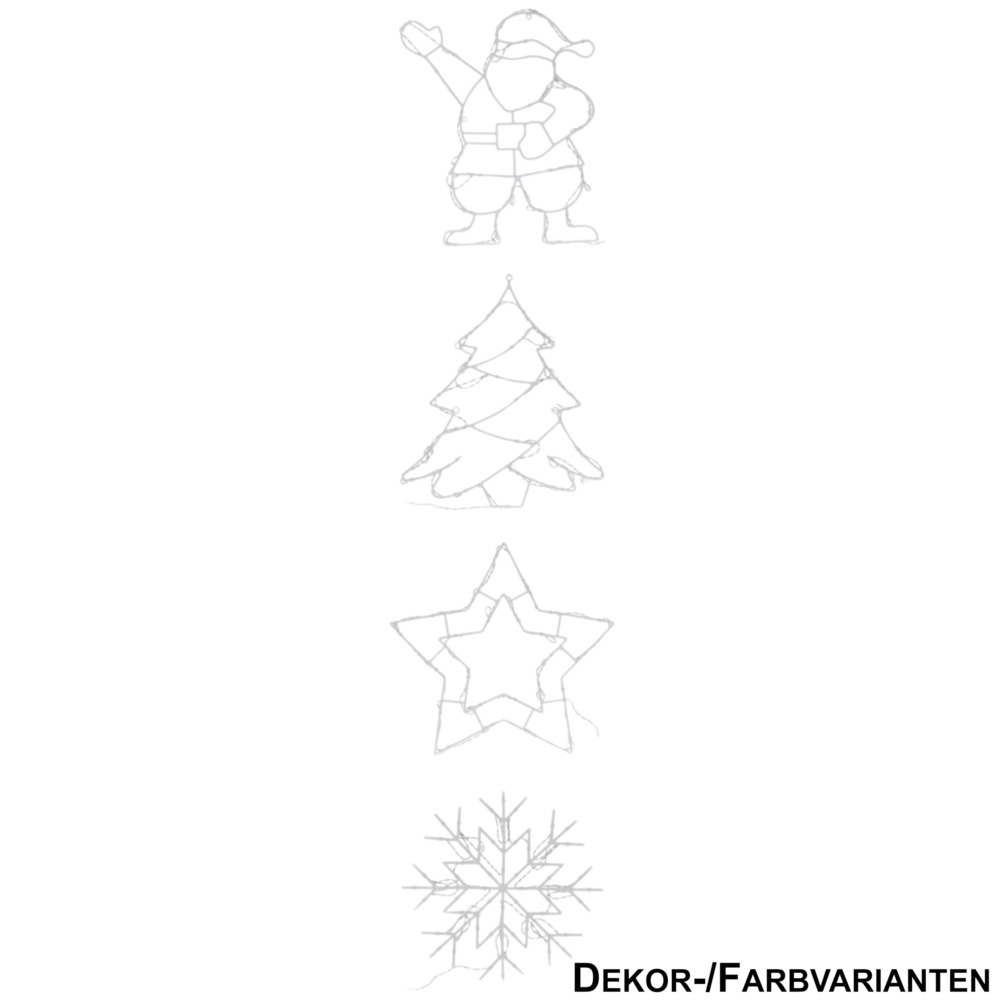 Deko-Weihnachtsfigur batteriebetrieben mit 24 LEDs image number 0