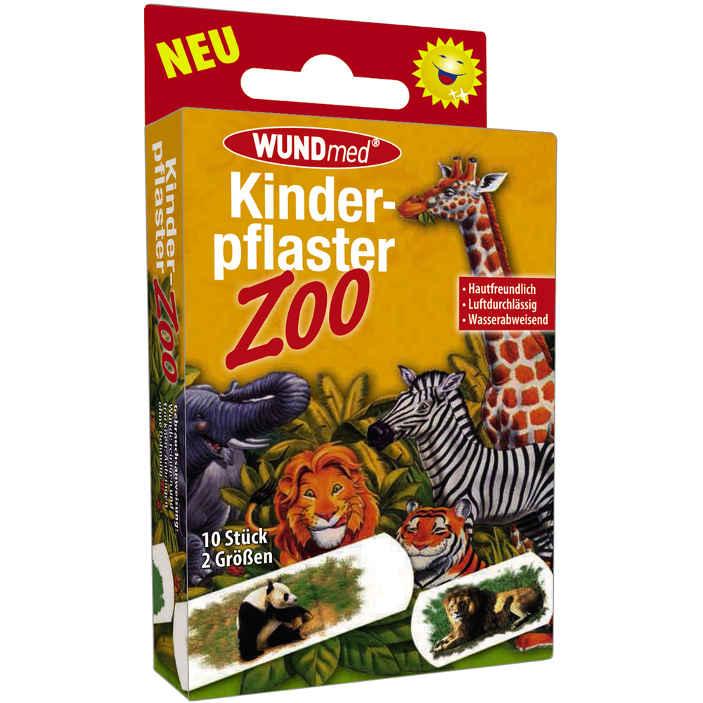 Kinderpflaster Zoo, 10 Stück in 2 Größen
