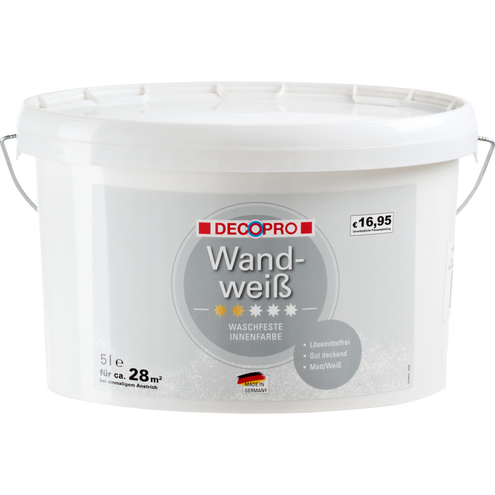 DECOPRO Wandwei&szlig; 5 Liter matt image number 2