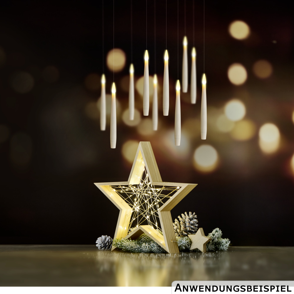 LED-Holzstern 60 Mikro-LEDs 33,5 x 32,5 x 5,5 cm image number 2