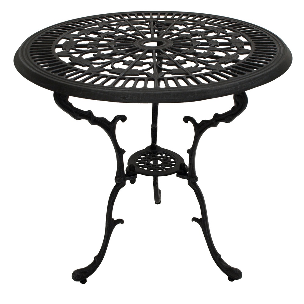 Tisch Ø 70 cm rund Aluguss Antik-Grau image number 0