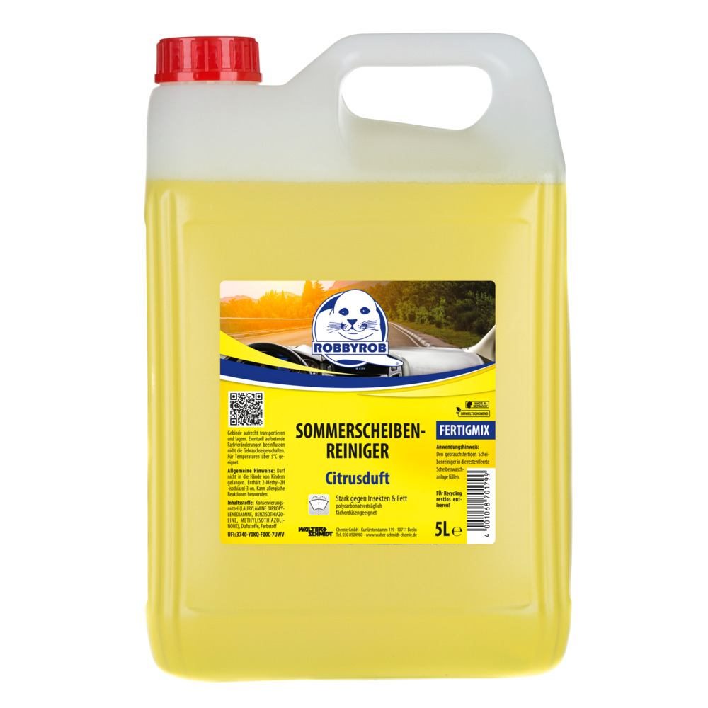 Scheibenreiniger 5 Liter für Sommer mit Citrusduft