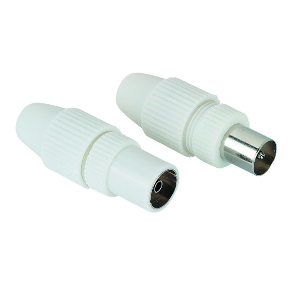 hama® Koax-Stecker und Koax-Kupplung im Set klemmbar image number 0