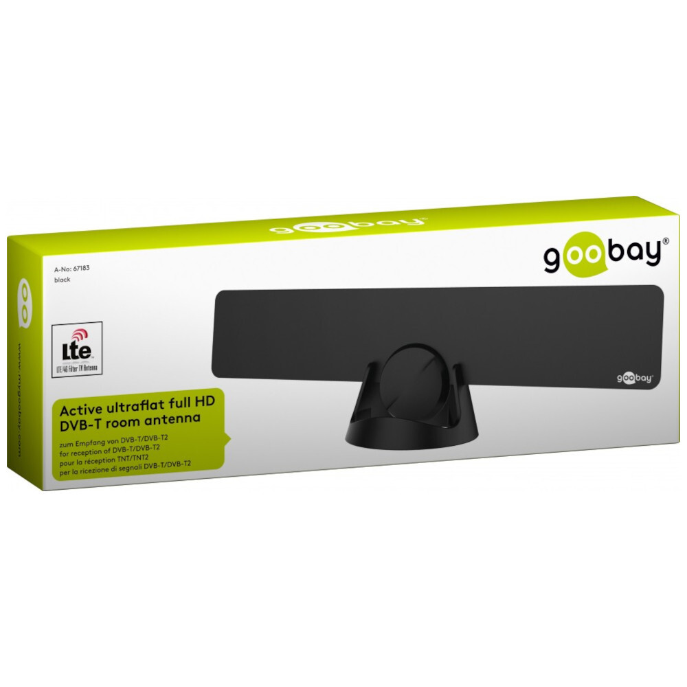 Aktive Zimmerantenne Full HD DVB-T2 ultraflach mit LTE/4G Filter image number 2
