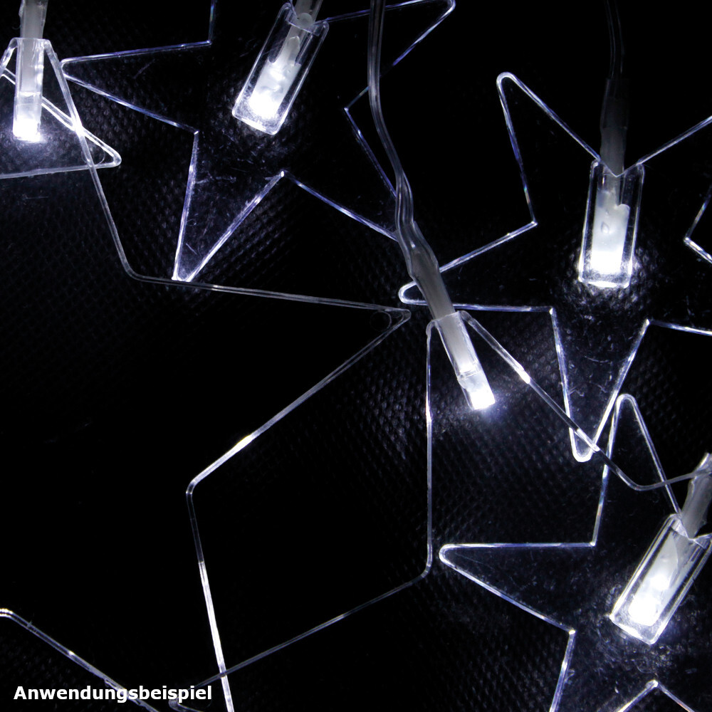 LED-Lichterkette mit 8 LED-Sternen