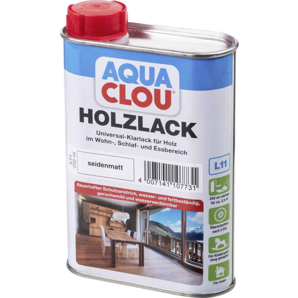 Clou L11 AQUA-Holzlack 250 ml seidenmatt image number 1