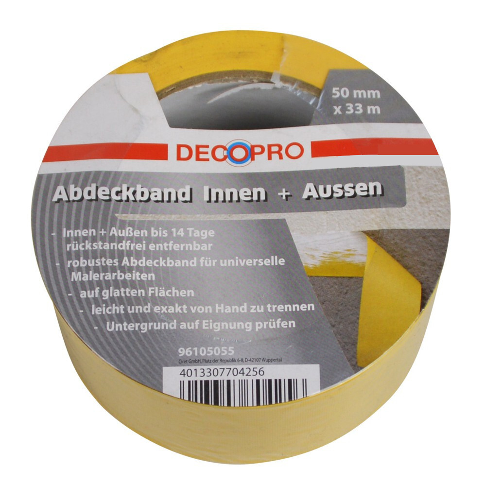 DECOPRO Abdeckband 33 m für innen und aussen