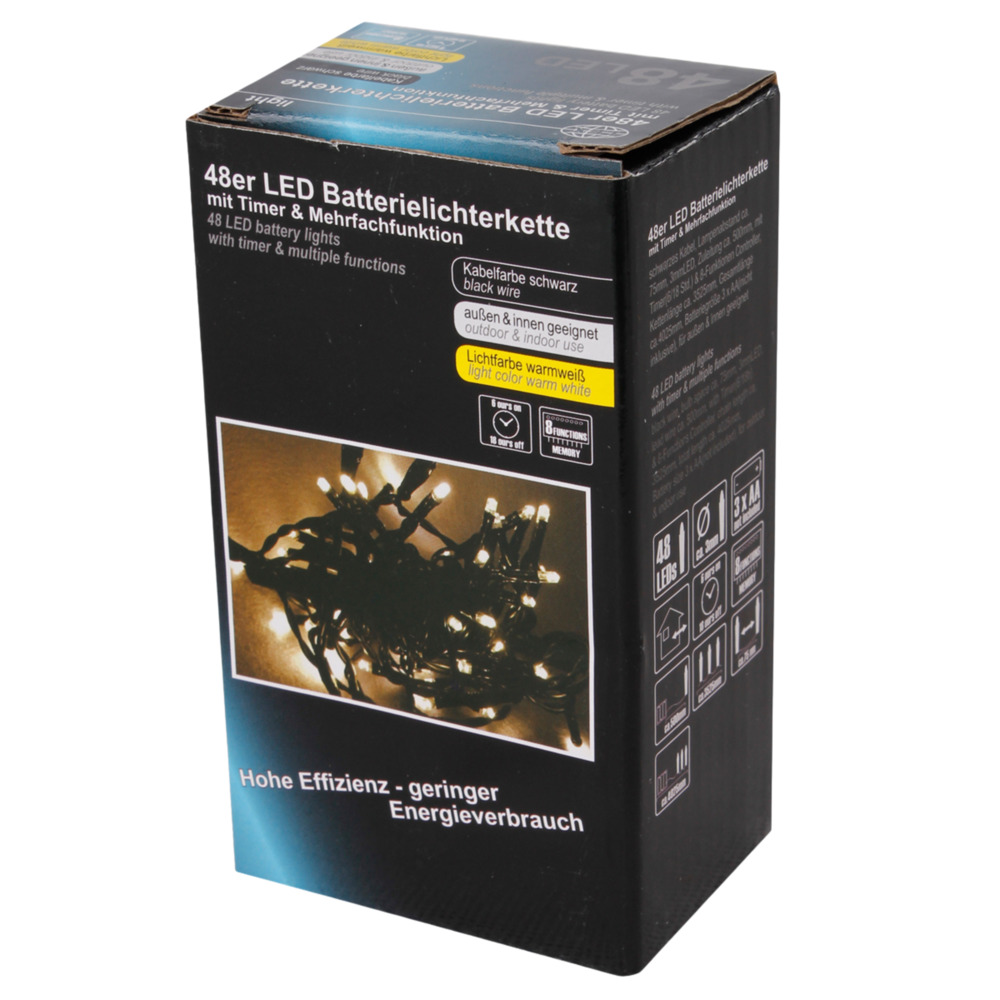 LED Lichterkette 48 LEDs warmweiß image number 1