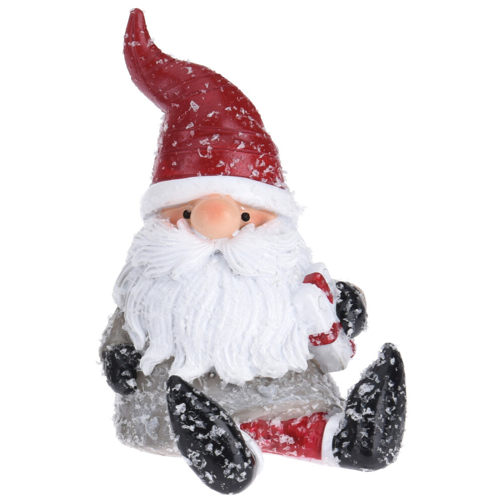 Dekofigur Weihnachtsmann 12 cm beflockt in verschiedenen Ausführungen image number 3