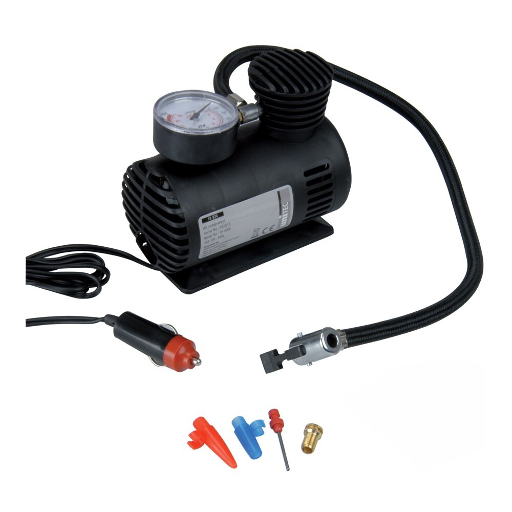UNITEC® Kleinkompressor Manometer 12 V 18 bar