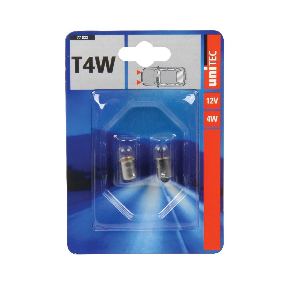 Kugellampe T4W, 2 Stück, 12V, 4W image number 0