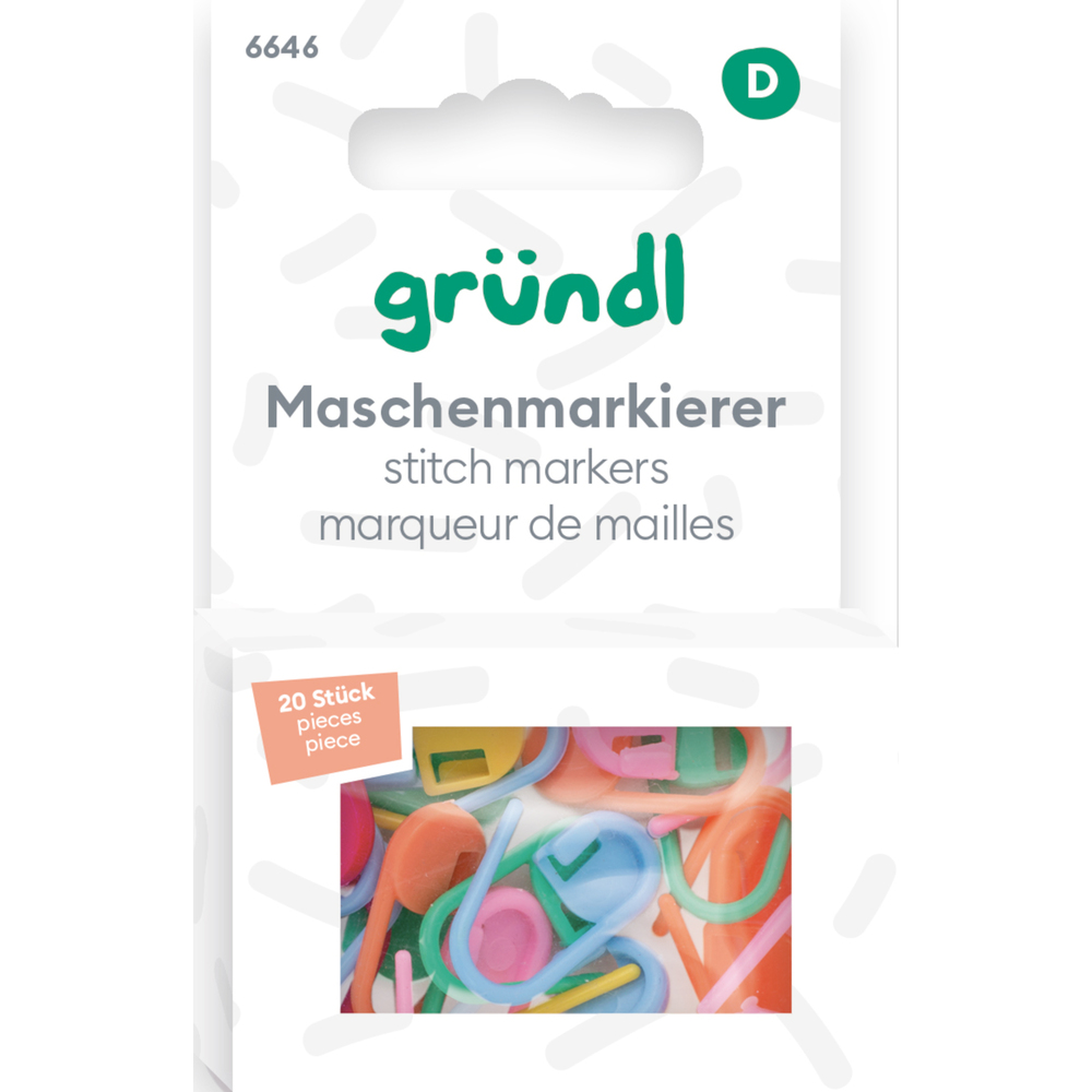 Maschenmarkierer bunt, 20 St&uuml;ck