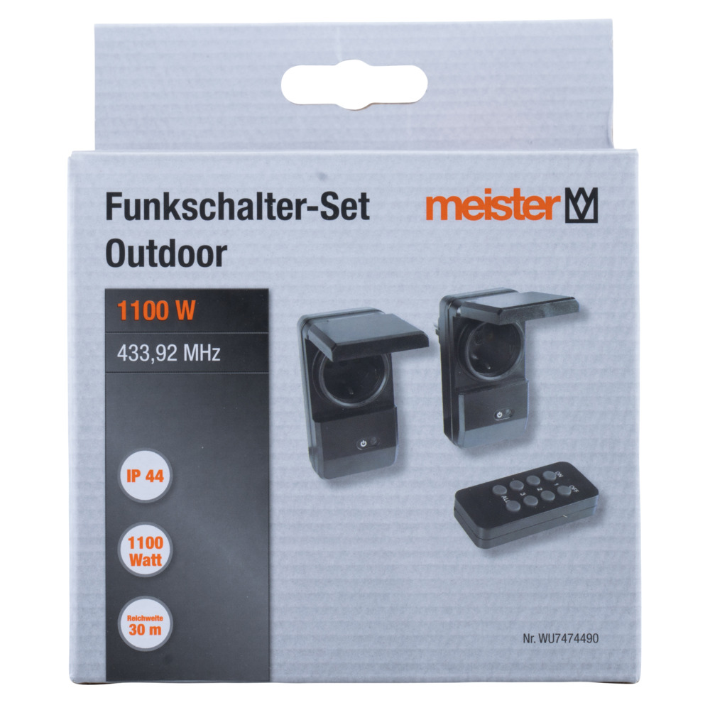 Funksteckdosen-Set, 2 Stück, mit Fernbedienung, für außen image number 3