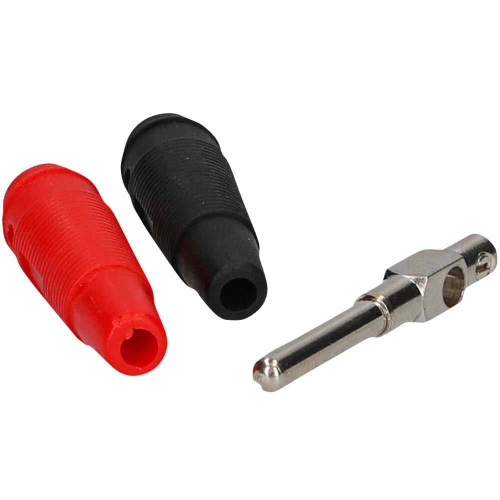 Bananenstecker mit Schraubanschluss, 2 Stück, Schwarz-Rot image number 0
