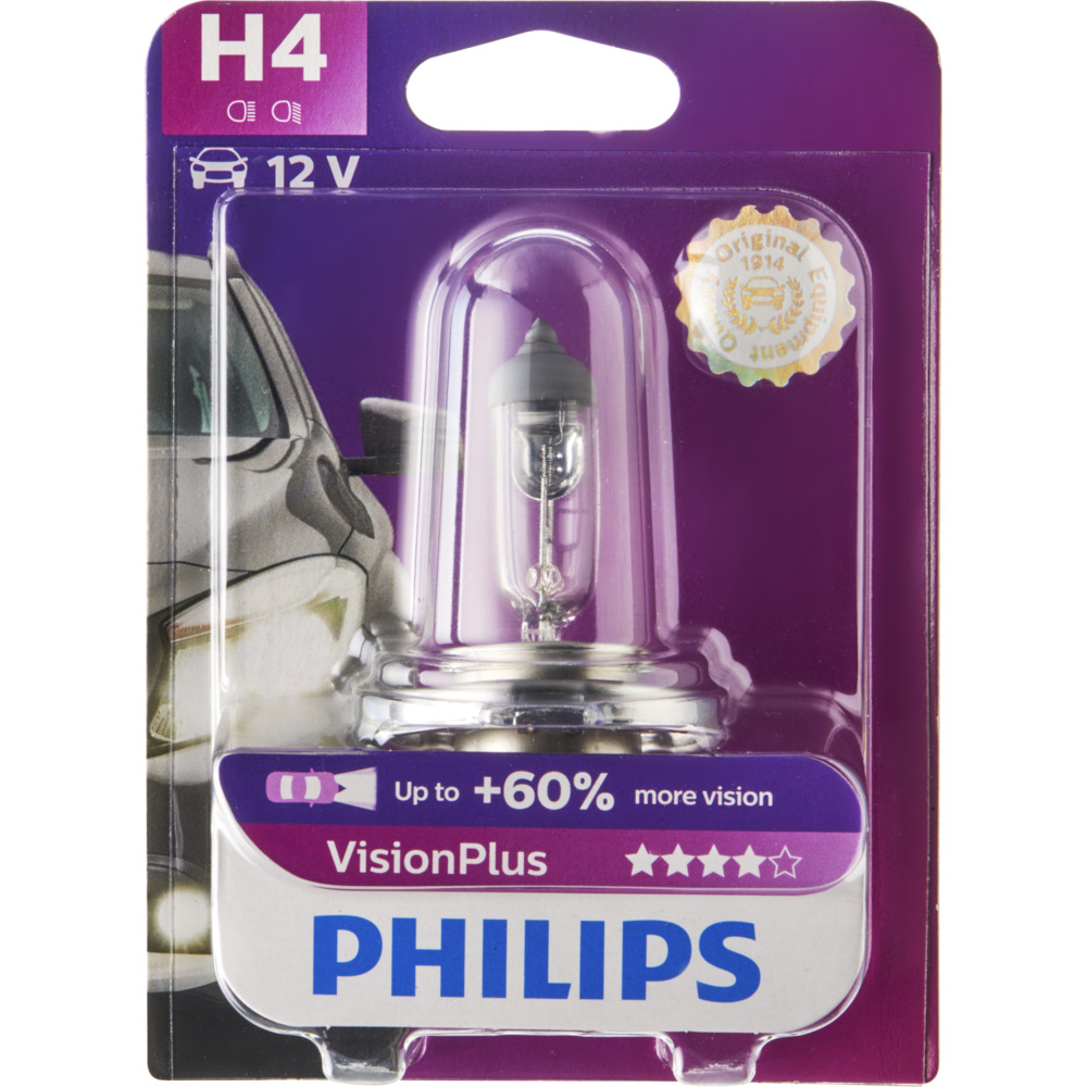 Philips White Vision Plus H4 KFZ-Scheinwerferlampe image number 1