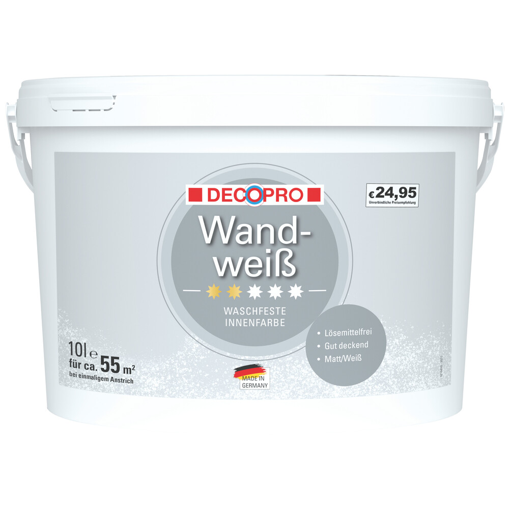 DECOPRO Wandweiß 10 Liter matt