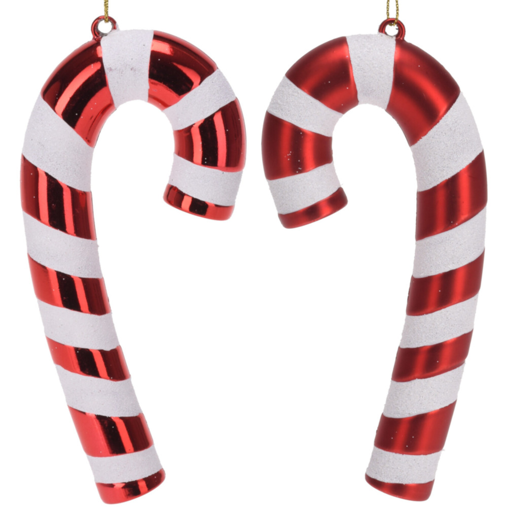 Weihnachtsschmuck 4-teilig in Zuckerstangenoptik