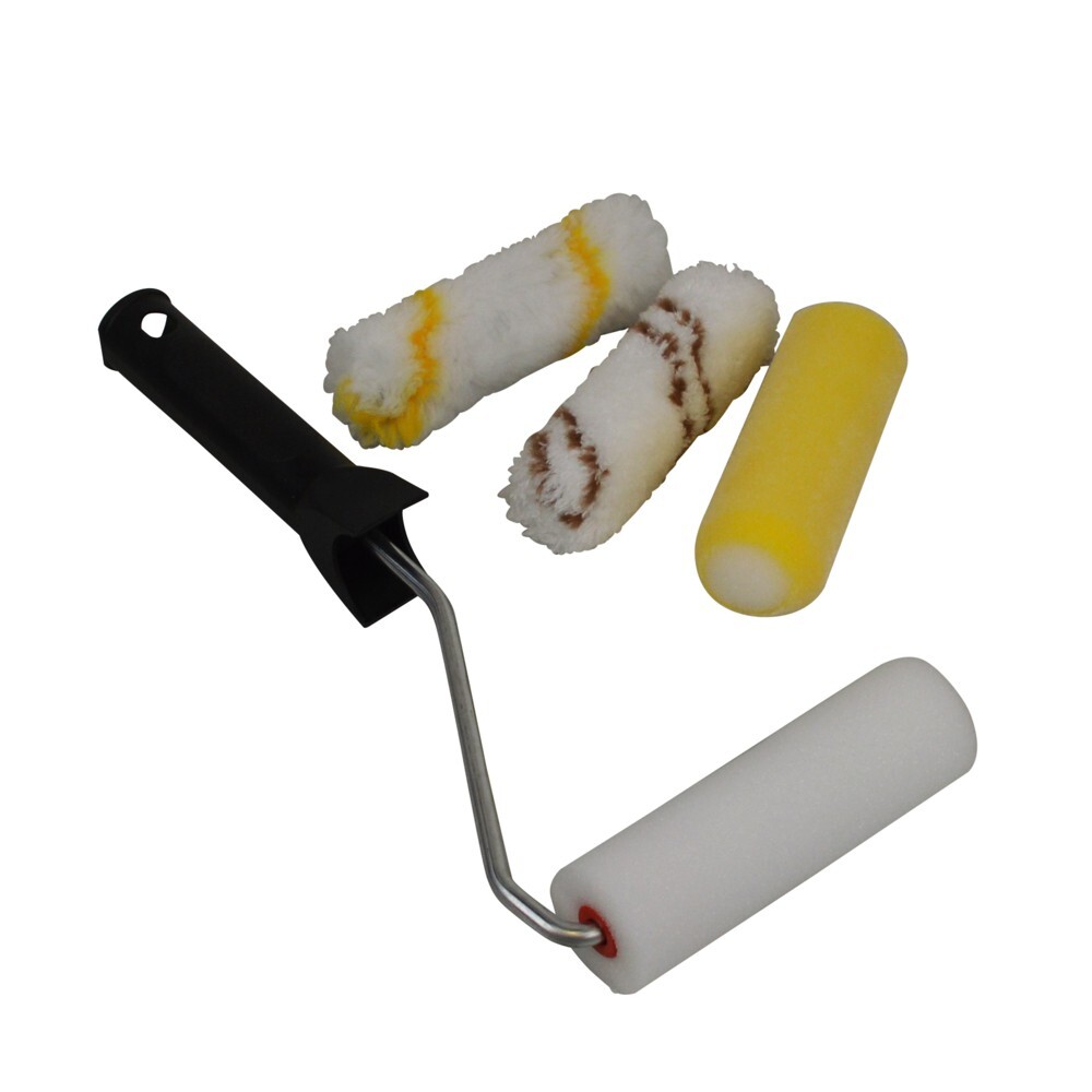 Farbroller Set 5 teilig, für alle Anstrichmittel, Lackierwalzen