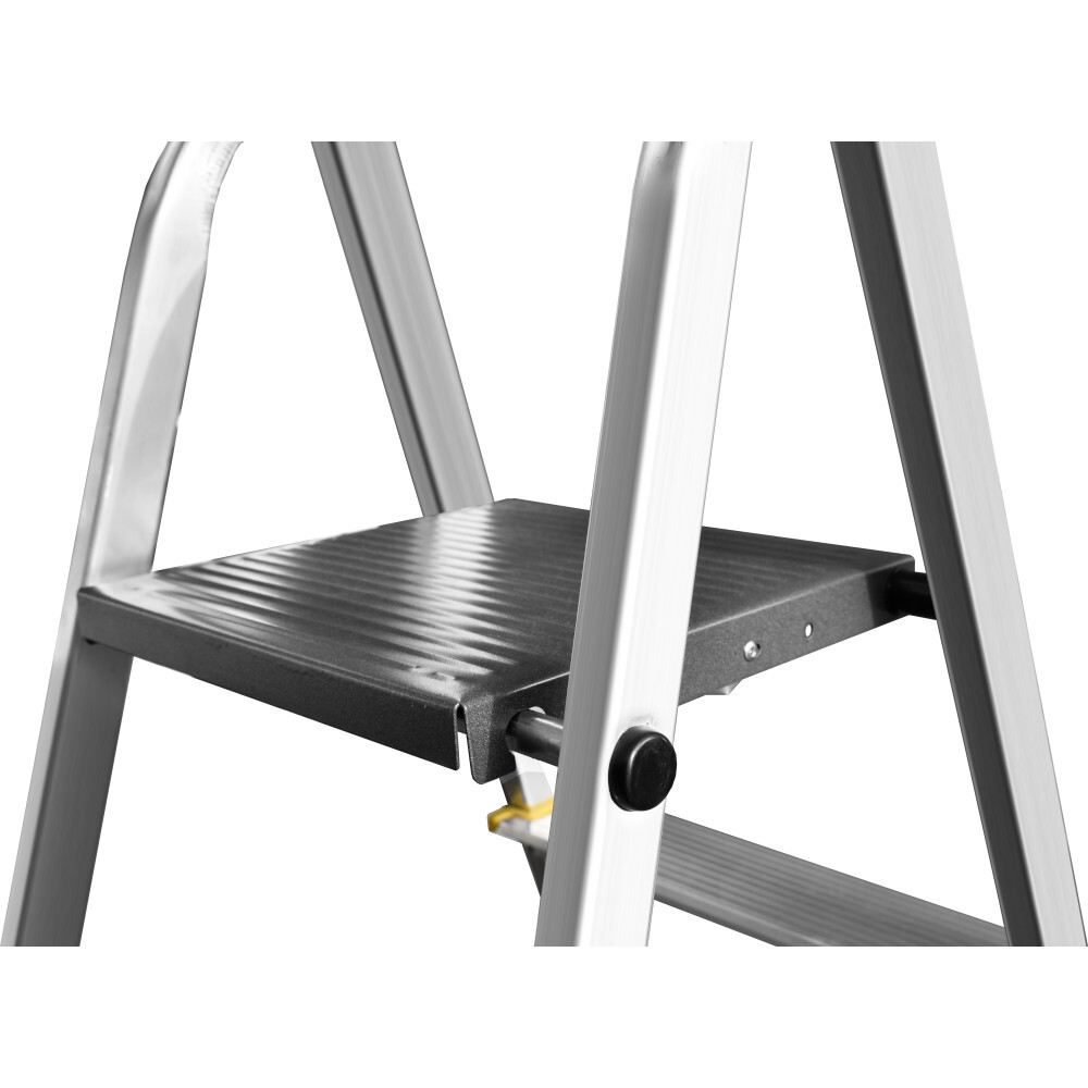 Stehleiter 3-stufig aus Aluminium mit 60 cm Haltebügel image number 1