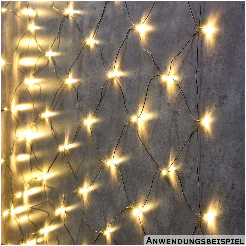 LED-Lichternetz mit 100 LEDs 1,5 x 1,5 m