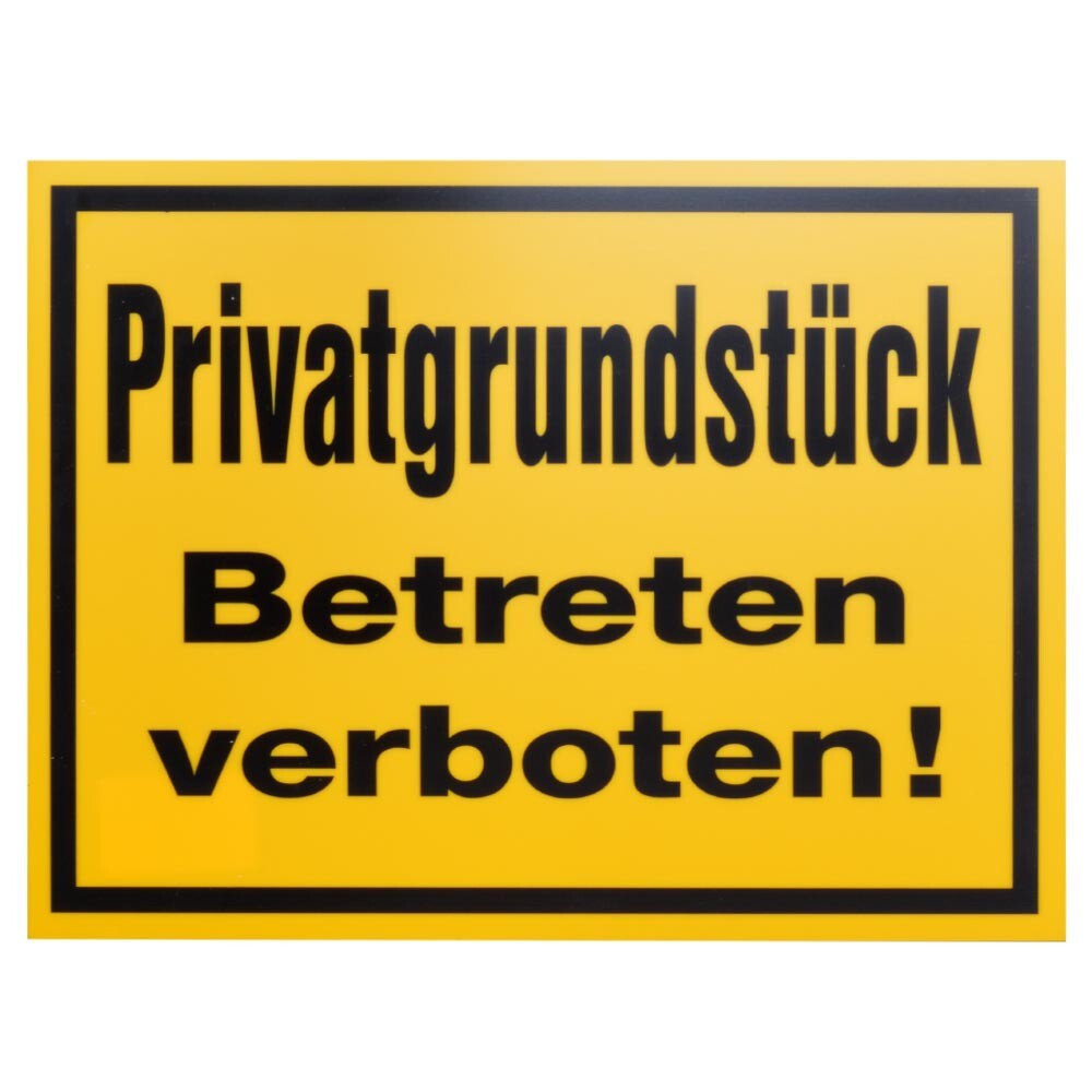 Schild Privatgrundstück Betreten verboten image number 0