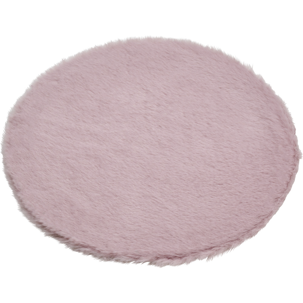 Kunstfell Ø 38 cm in verschiedenen Farben aus Polyester und Wildlederimitat image number 1