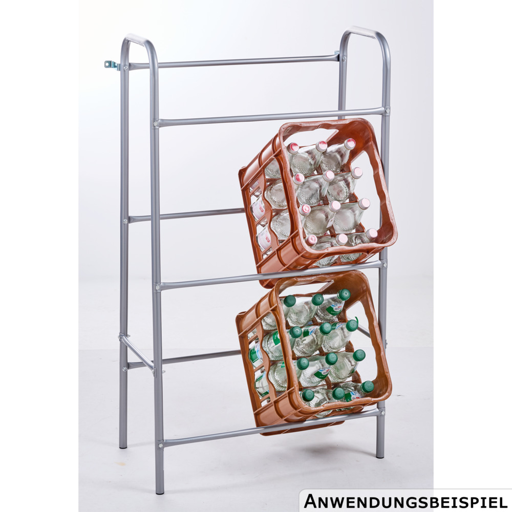 Flaschenkastenst&auml;nder silberfarben f&uuml;r 6 K&auml;sten image number 2