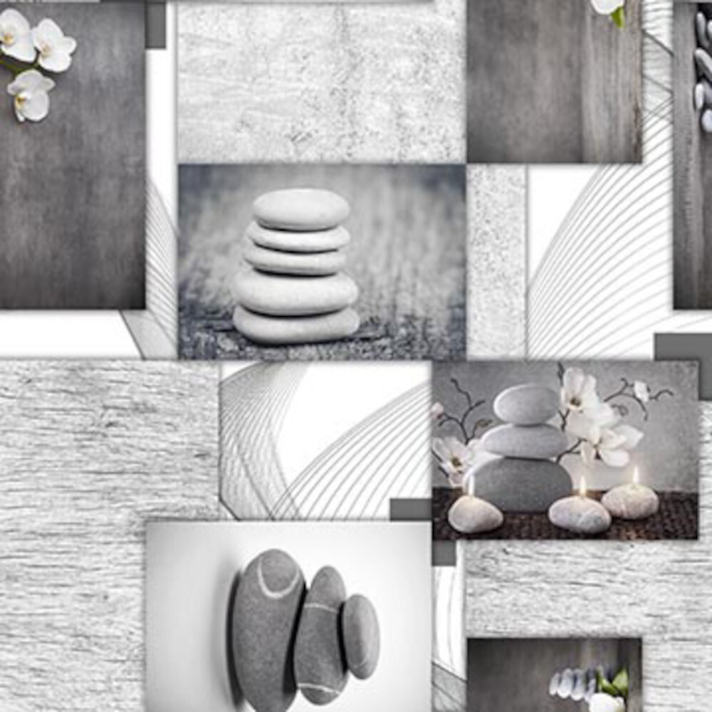 Wachstuch Tischdecke Stone, Meterware 140 cm Breite