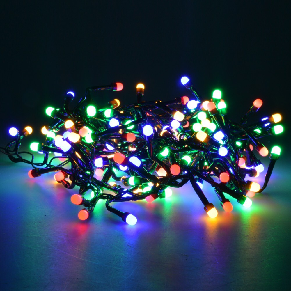 LED Lichterkette Weihnachtsbaum 1,2 m, 192 LEDs bunt, 8 Funktionen