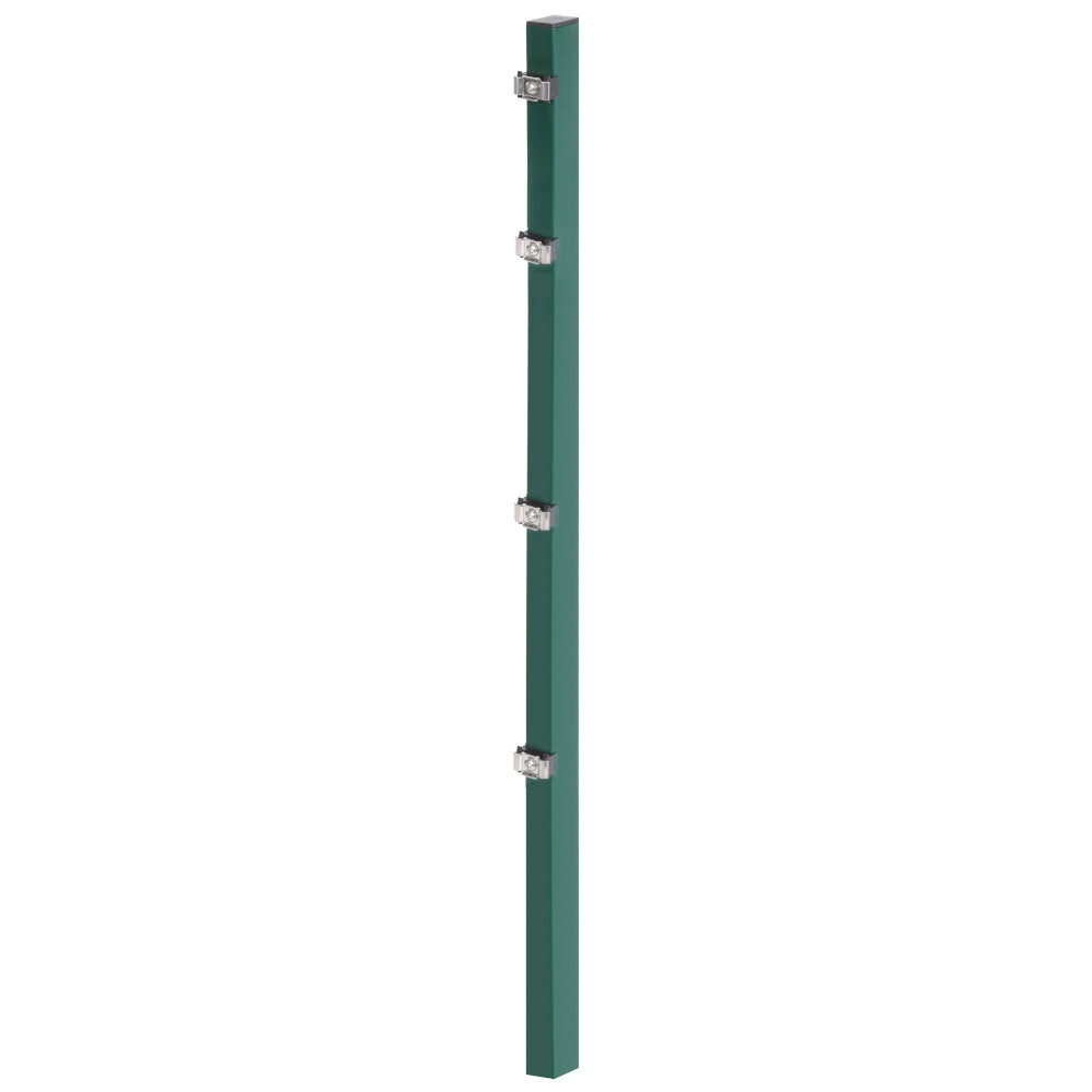 Zaunpfosten für Doppelstabmatte 60 x 40 x 1500 mm, grün