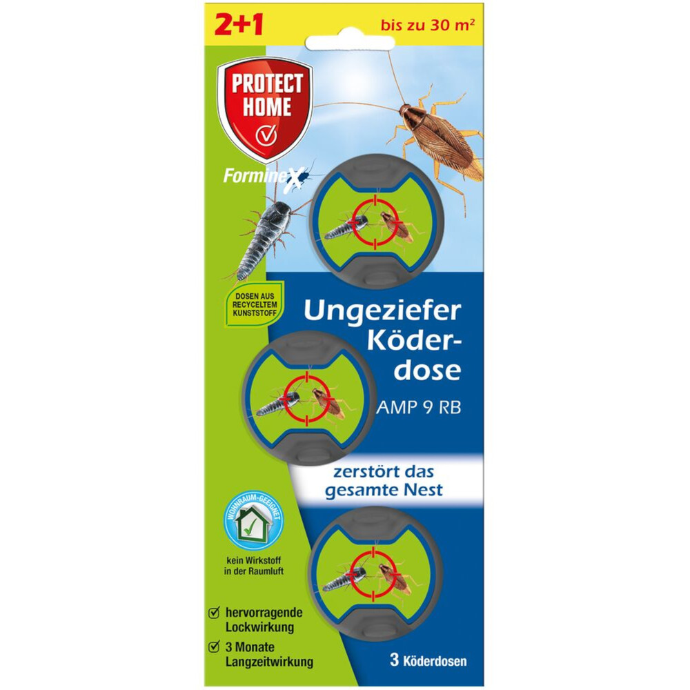 Protect Home Ungeziefer-K&ouml;derdose FormineX, 3 St&uuml;ck