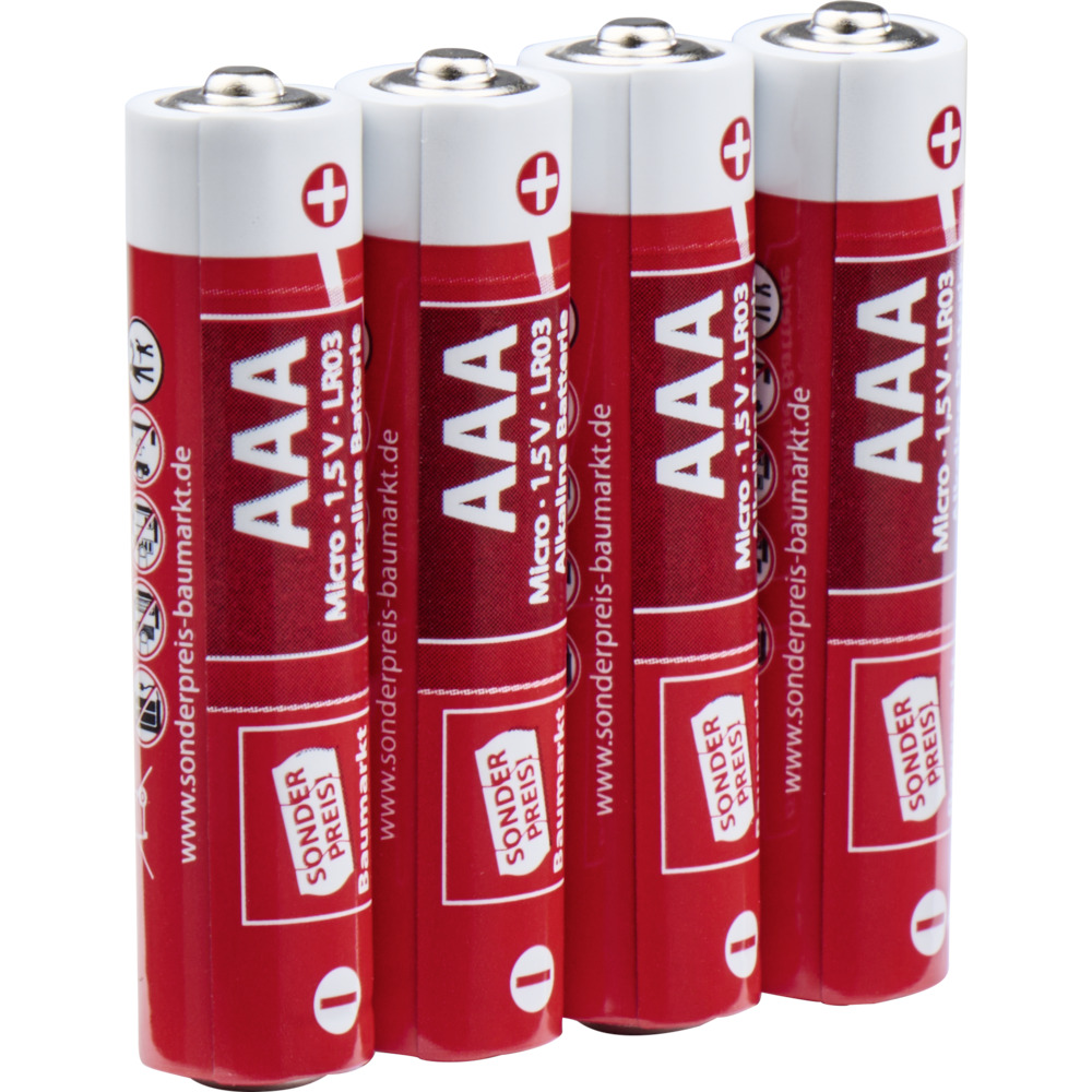 Alkaline-Batterien 4 Stück LR 03 AAA