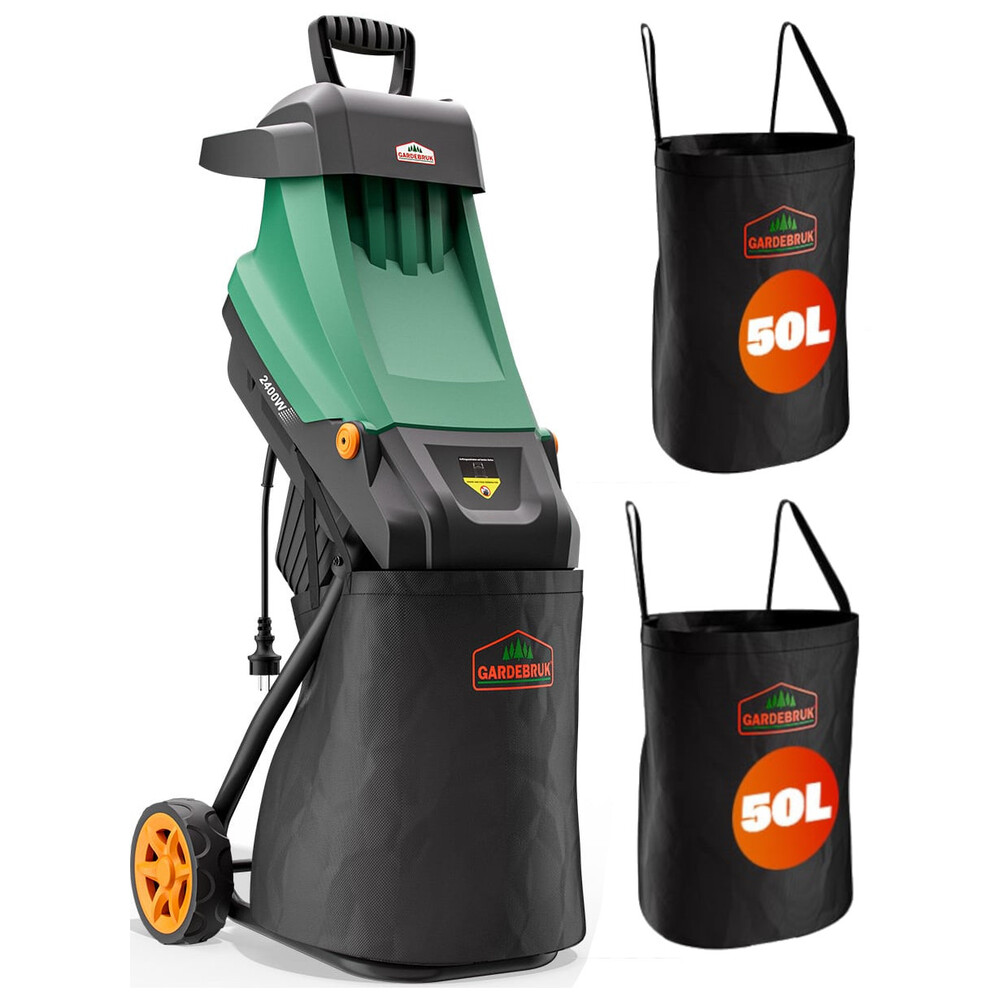 Häcksler 2400 Watt mit zwei 50L Fangbeuteln