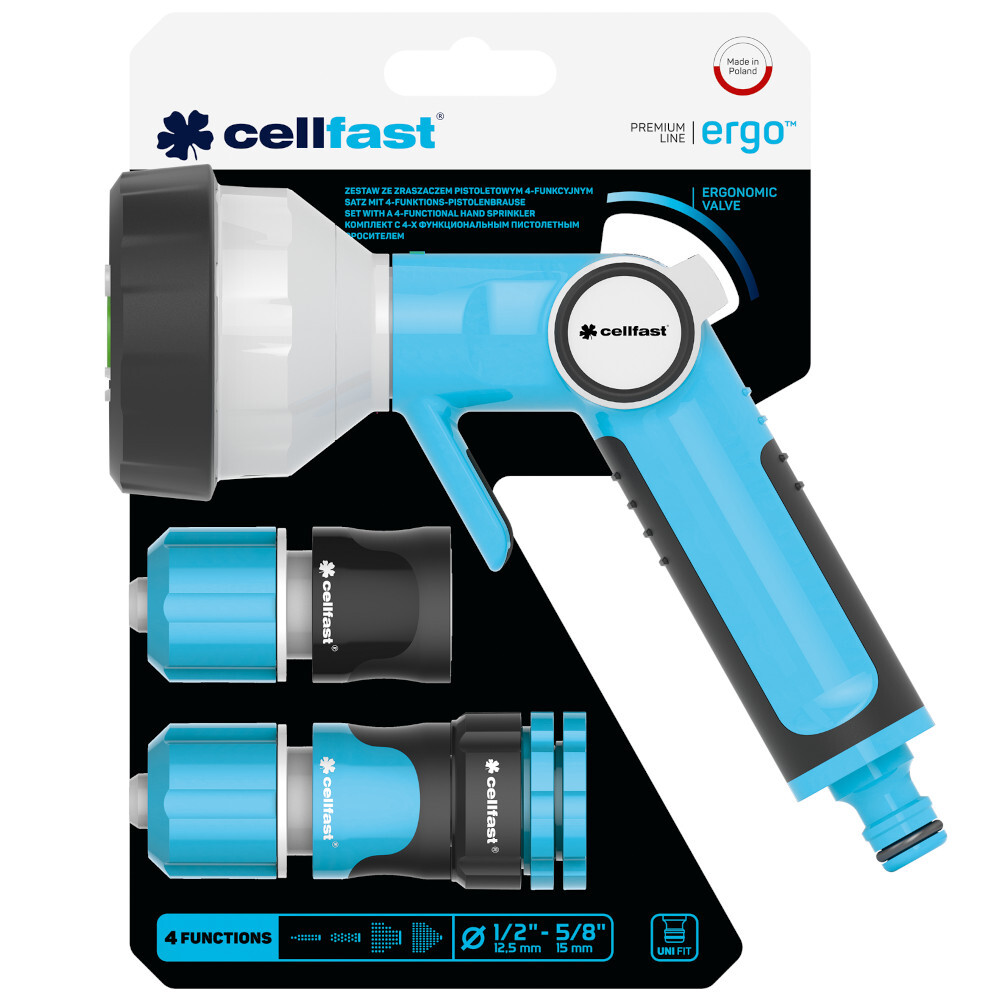 Gartenbrausen-Set ERGO™ 4-teilig, 1/2" - 5/8", mit 4-Funktions-Brause image number 1