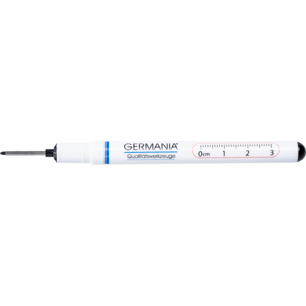 GERMANIA® Tieflochmarker schwarz 140 mm mit Skalierung und Clip image number 2