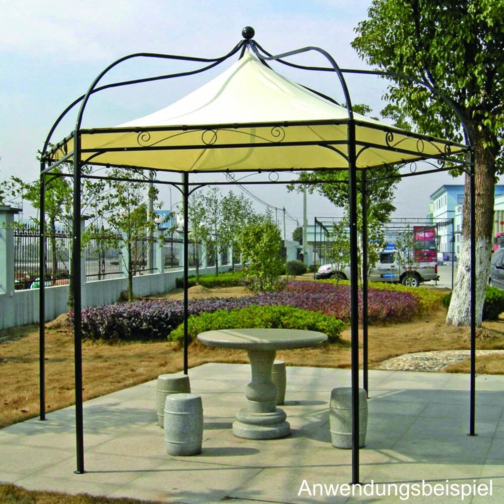 Pavillon Modena 320 x 300 cm, 6-eckig, Stahlgestell, Ecru image number 0
