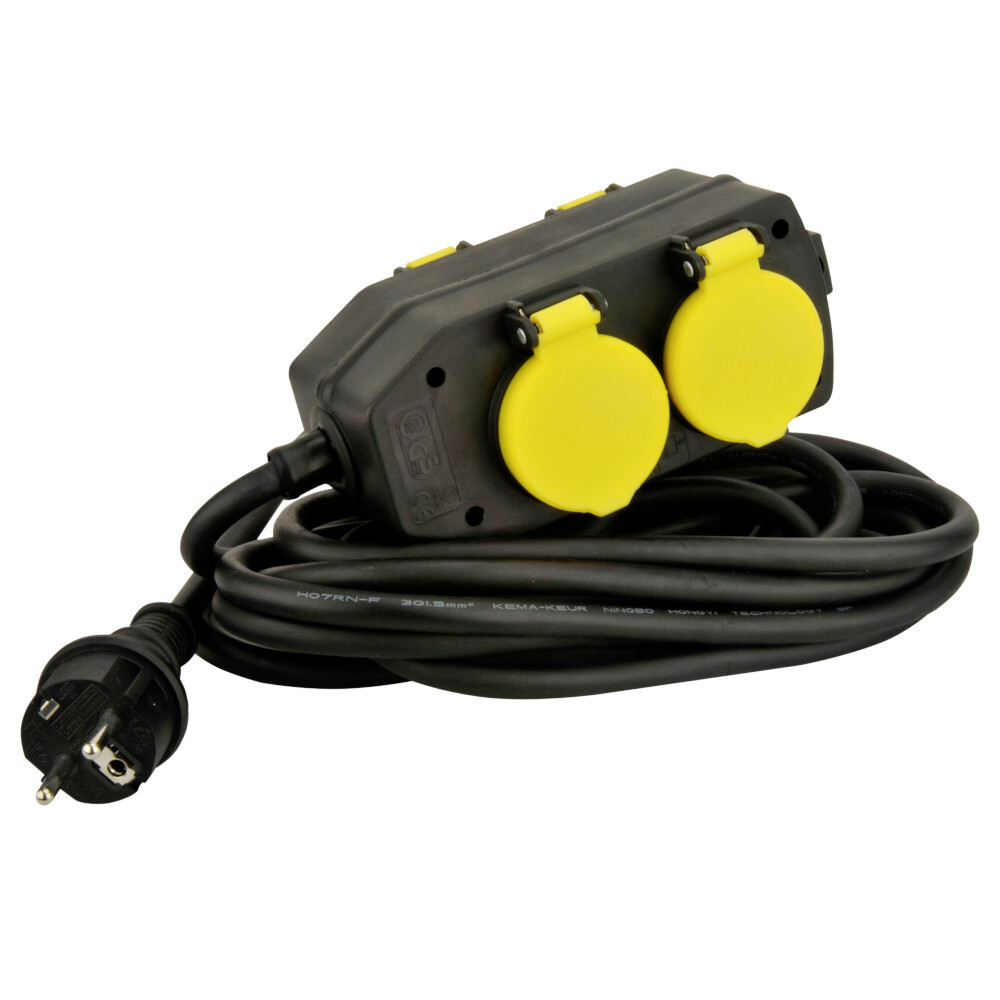 Steckdosenleiste 4-fach, 5 m, au&szlig;en