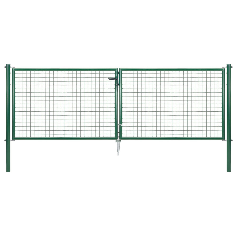 Wellengitter-Doppeltor 3000 x 1000 mm RAL 6005 moosgrün