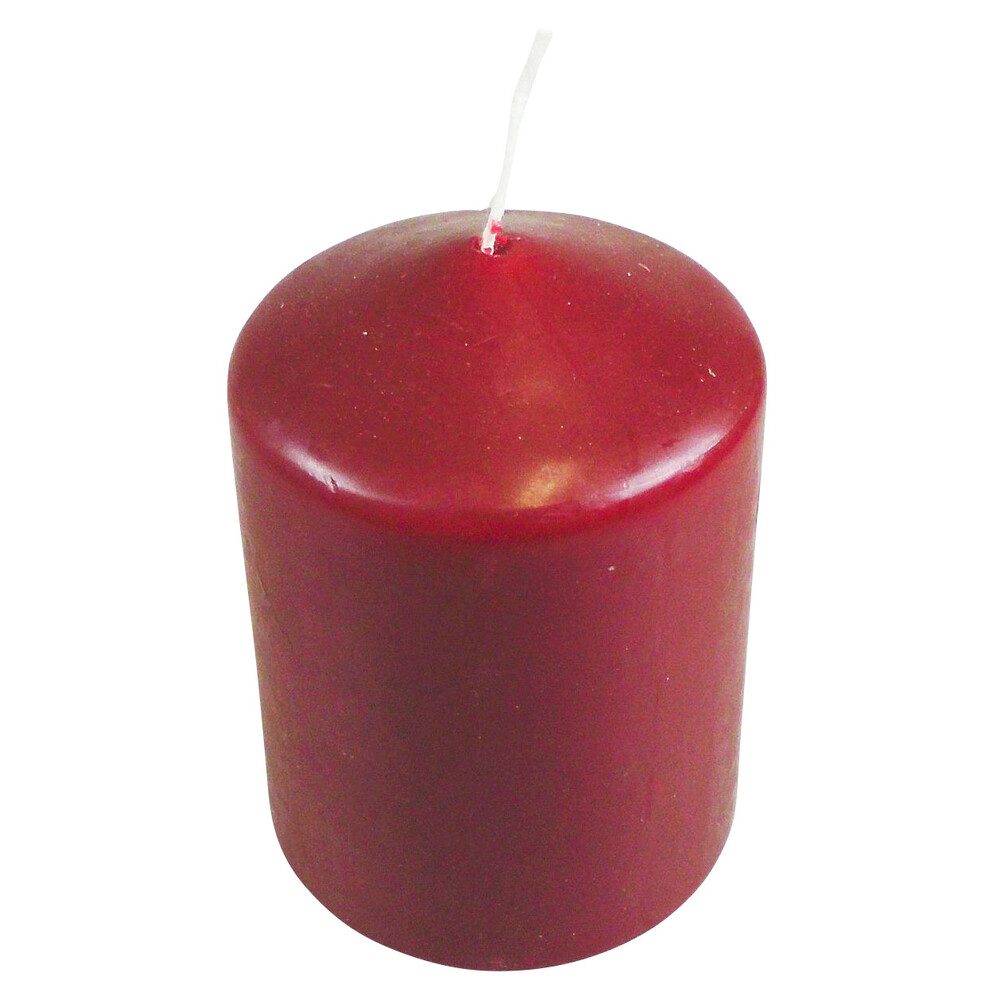 Stumpenkerze bordeaux 7 x 10 cm image number 0