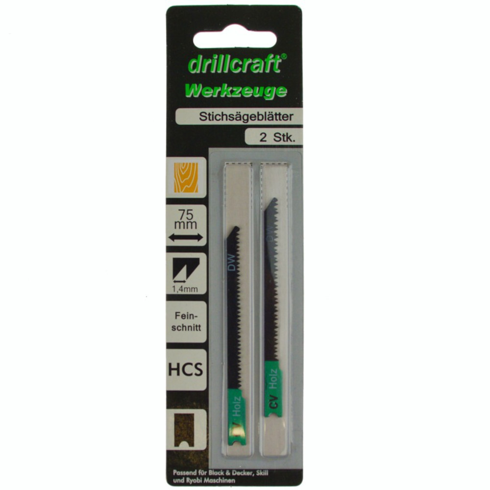Stichsägeblätter 75 mm HCS Kurven mit U-Schaft 2 Stück image number 1