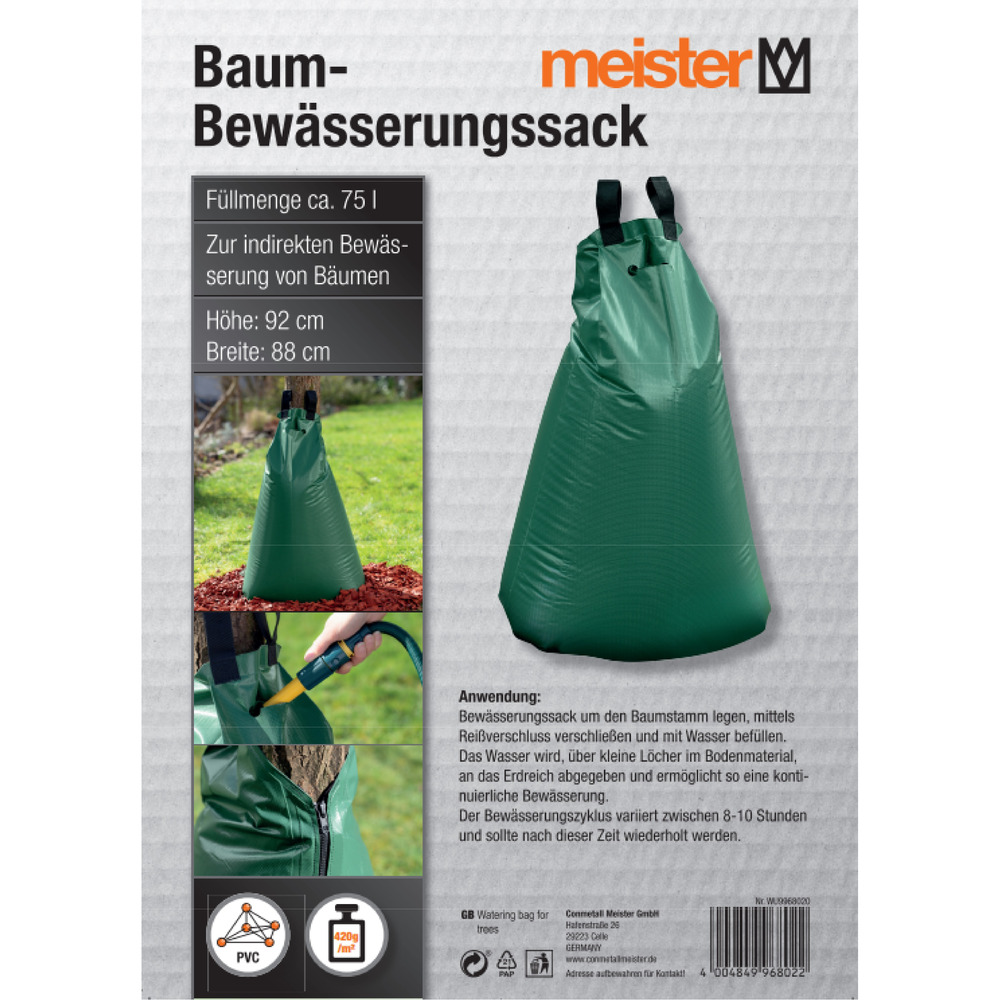 Bewässerungssack 75 Liter  aus PVC 400g/m² image number 1