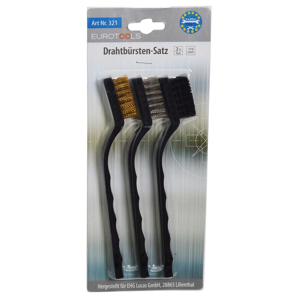 Drahtbürsten Set 3-teilig 17,5 cm mit Drahtbürsten