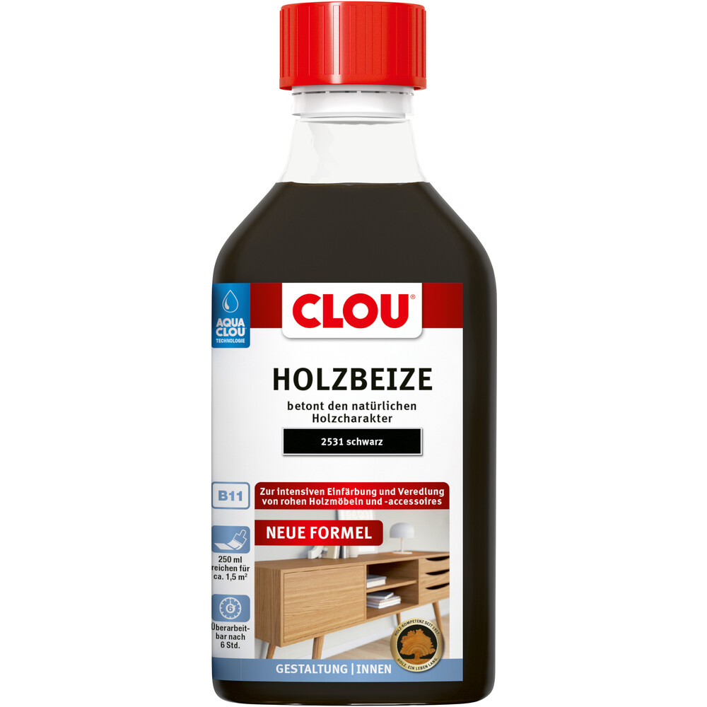 Aqua Clou Holzbeize Schwarz 250 ml