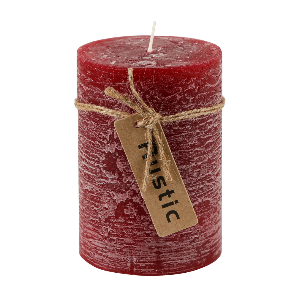 Stumpenkerze Rustic bordeaux 7 x 10 cm image number 0