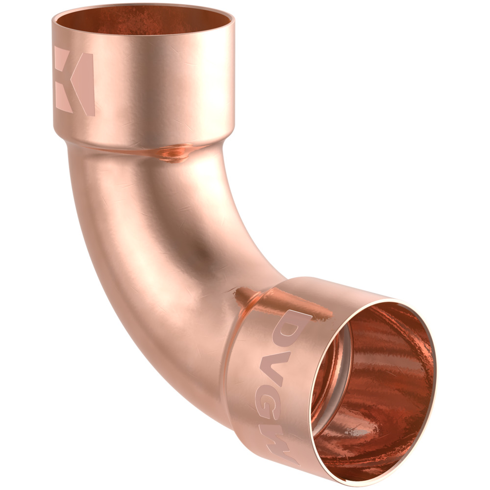 Doppel-Bogenmuffe 90° Kupfer-Lötfitting 15 mm - Nr. 5002a