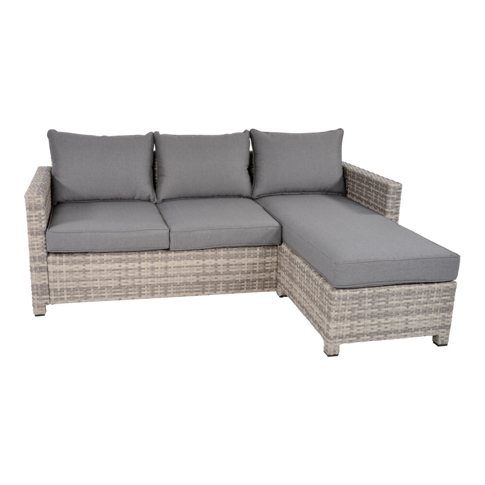 Eckbank-Lounge "Valencia Smoke" mit Aluminiumgestell
