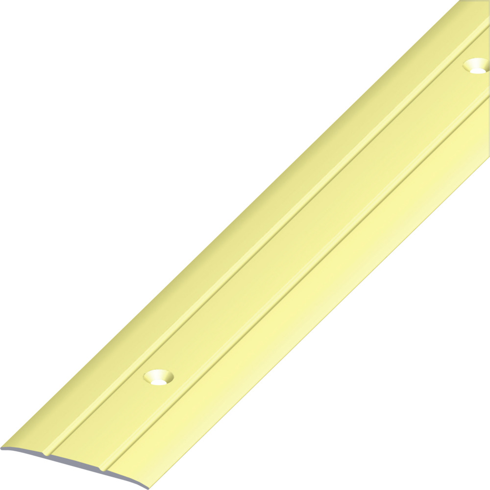&Uuml;bergangsprofil Aluminium eloxiert 1000 x 37 x 2,5 mm messingfarben gelocht image number 0