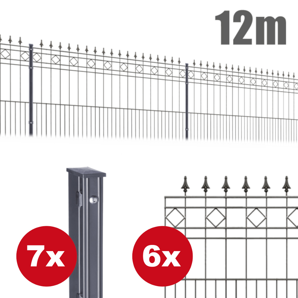 Zaunpaket RIMINI ca. 12 m x 0,9 m in Anthrazit image number 0